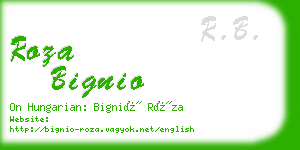 roza bignio business card